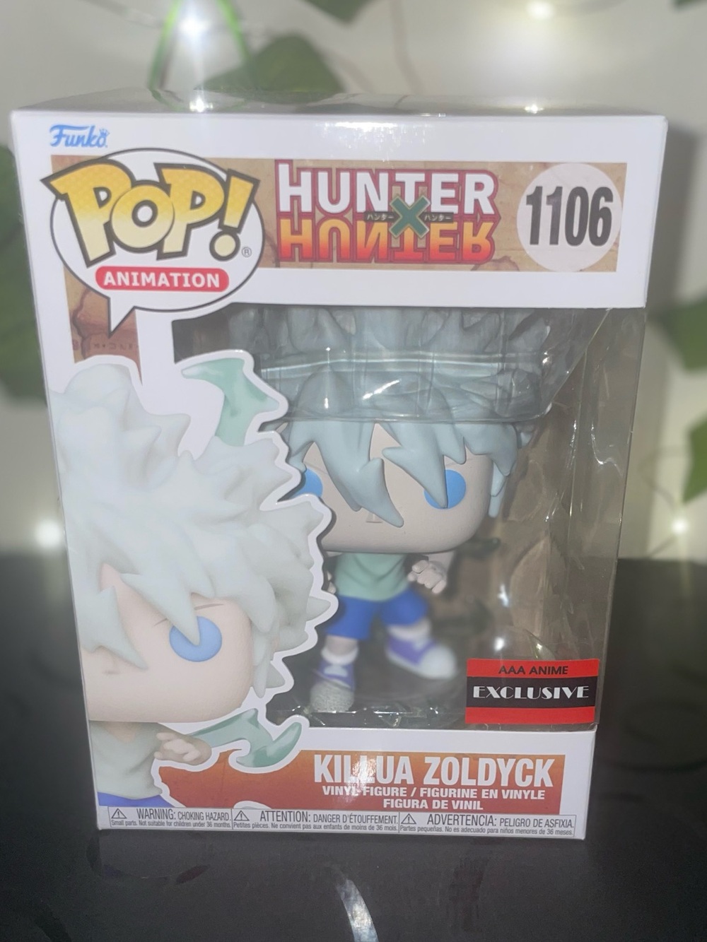 Funko Pop! Animation Killua Zoldyck Vinyl Figure — White, Blue, Green